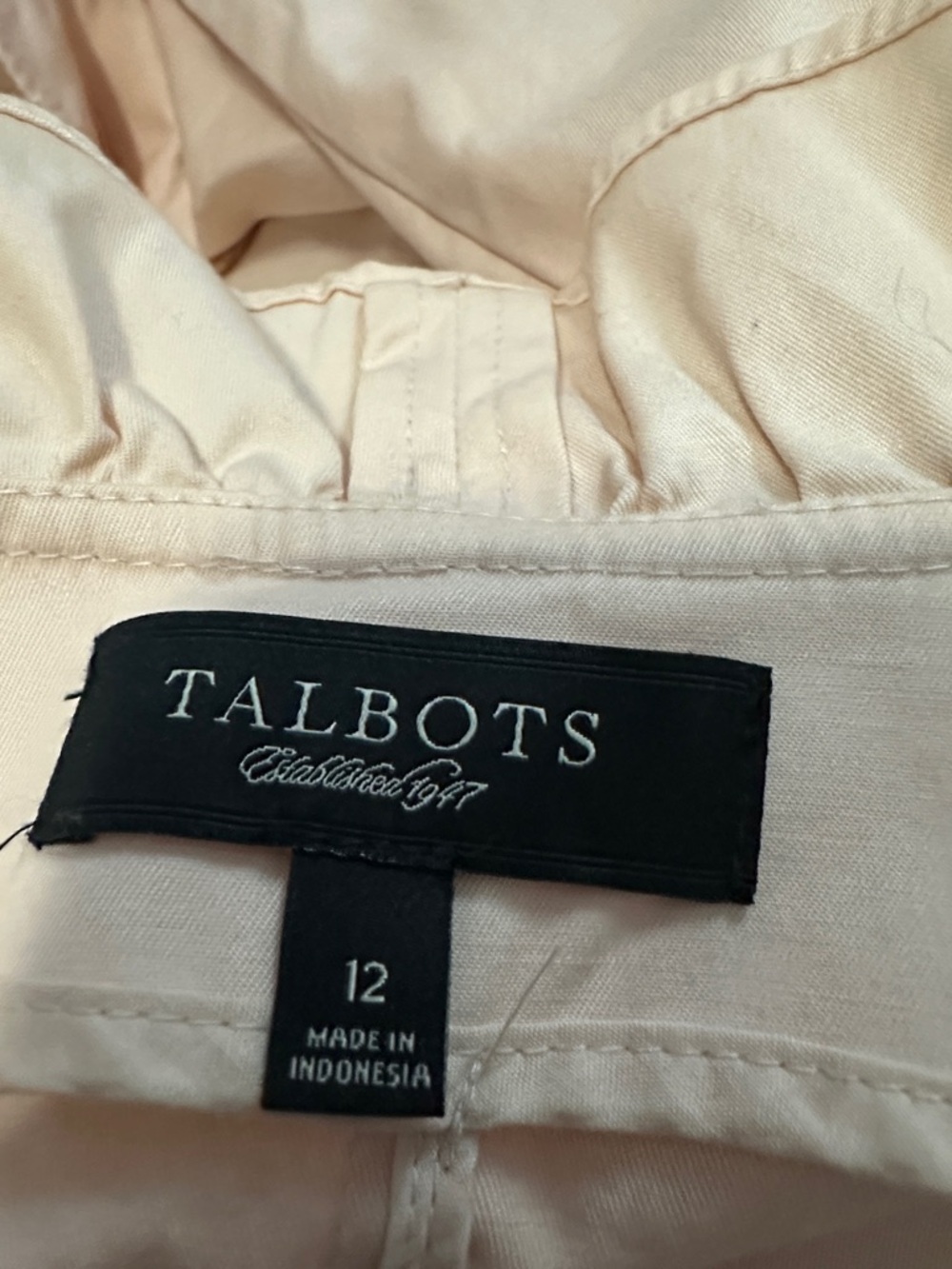 Talbots Light Peach Ruffle-Trim Jacket 12 - Picture 3 of 3
